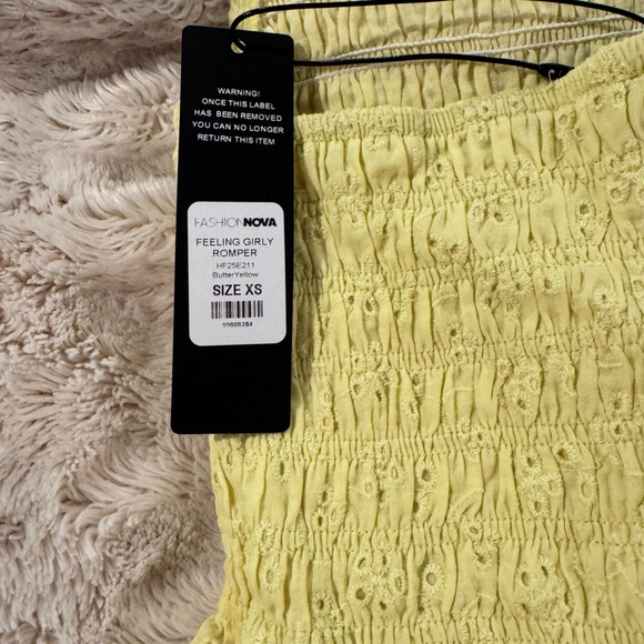 Fashion Nova Lemon Eyelet Dress - Picture 3 of 4